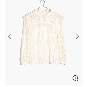 Madewell white eyelet shirt